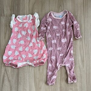 Pink Baby Romper and Onesie Set